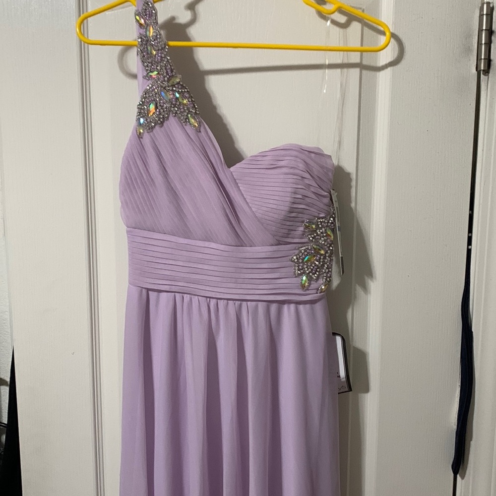 Brand New never worn lavender gown size 9 junior by Sequin Hearts from Macys